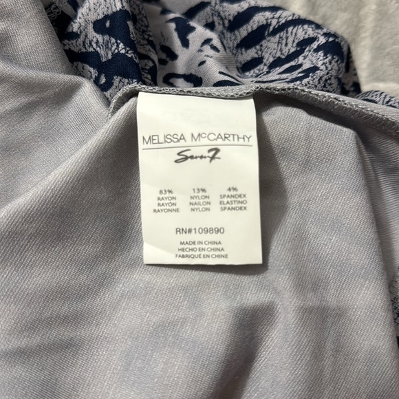 Melissa McCarthy Seven7 Womens Plus Animal Print High-Low Peplum Top Siz… - Picture 11 of 12